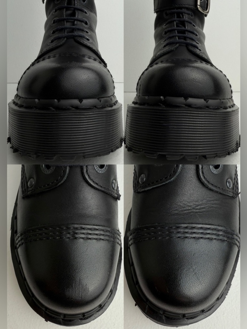 Vintage Dr. Martens 3A26 Holy Grail England Black Envy Platform Boots UK 4 - Picture 8 of 16